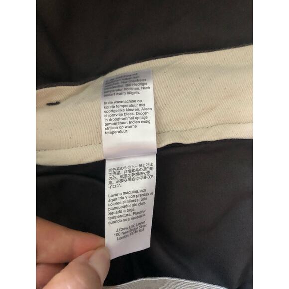 New J.Crew Always 484 Men Slim fit stretch chino pant Gray Size 44x34 - Picture 11 of 13